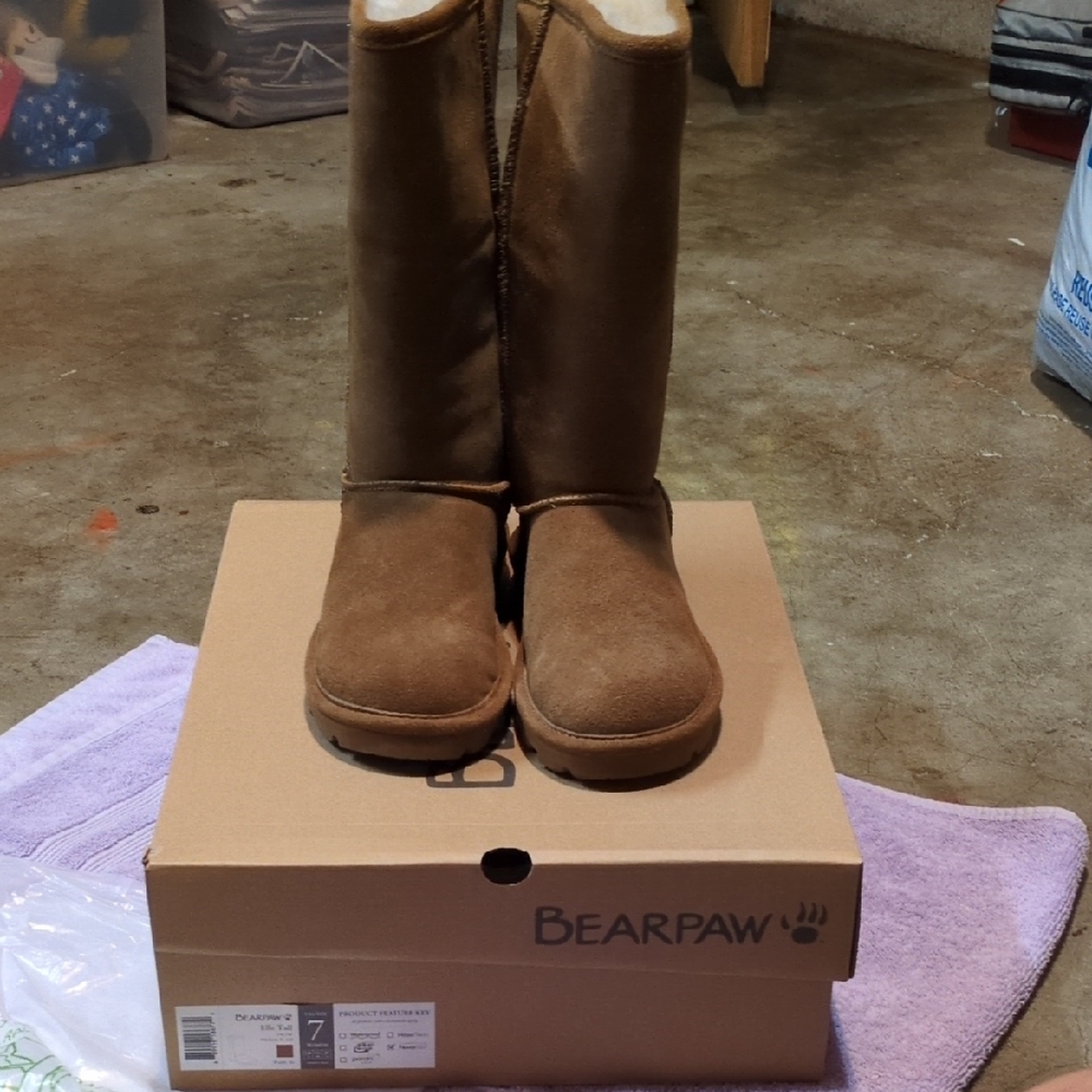 BearPaw Elle Tall Hickory Suede Boots